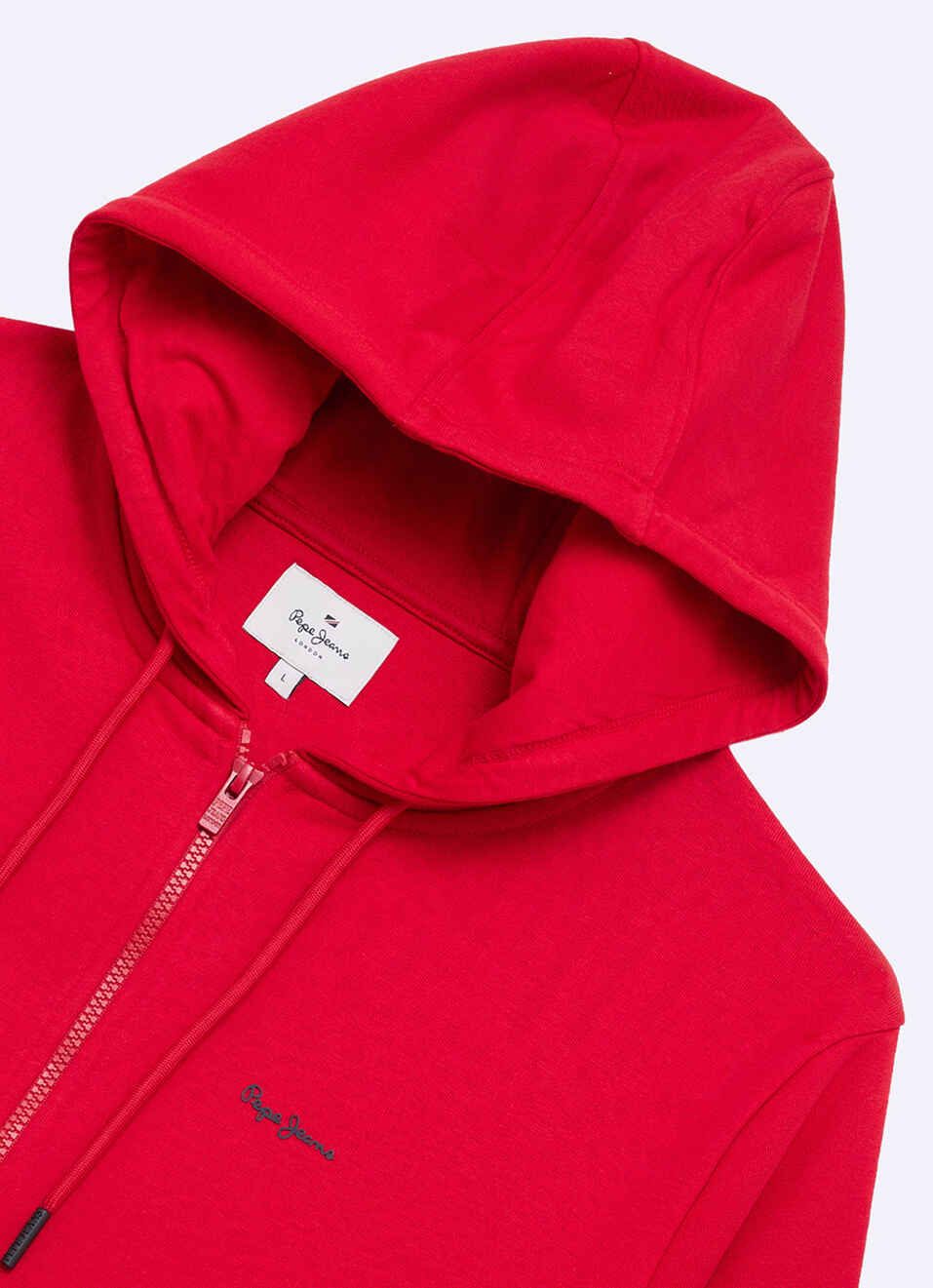 Men Red Back Print Full Sleeve Hoodie, , large image number 6
