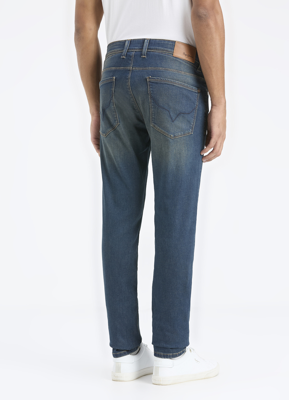 Men Blue Low Rise Slim Fit Tapered Powerflex Jeans, , large image number 3