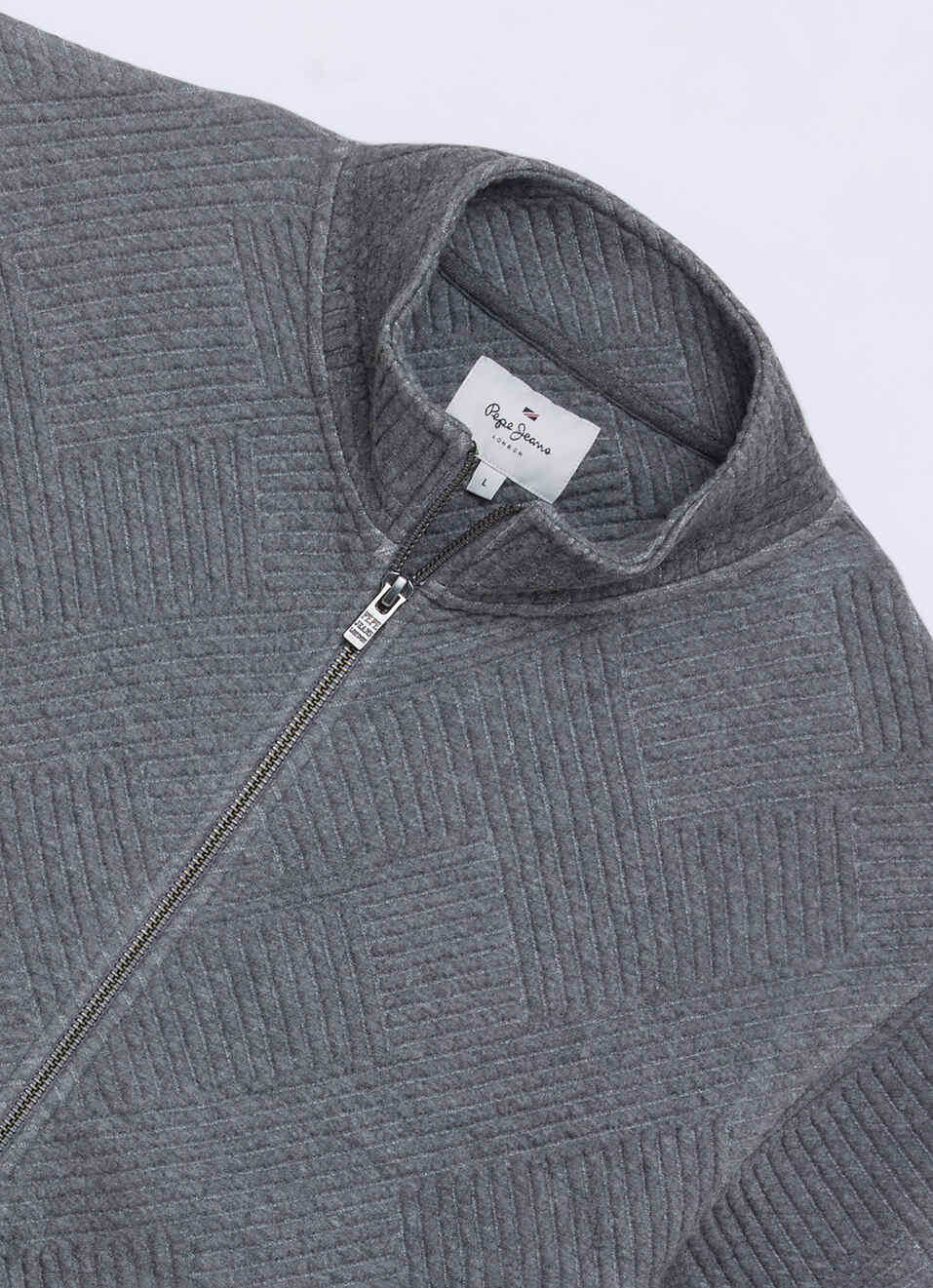 Men Grey Solid Full Sleeve Sweatshirt, , large image number 6