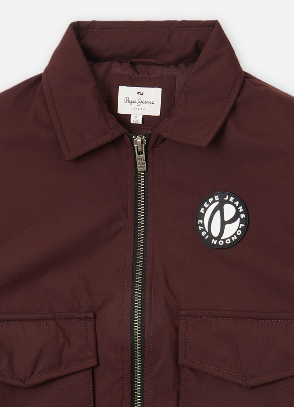 Boys Wine Ribbed Full Sleeve Jacket, , large image number 2