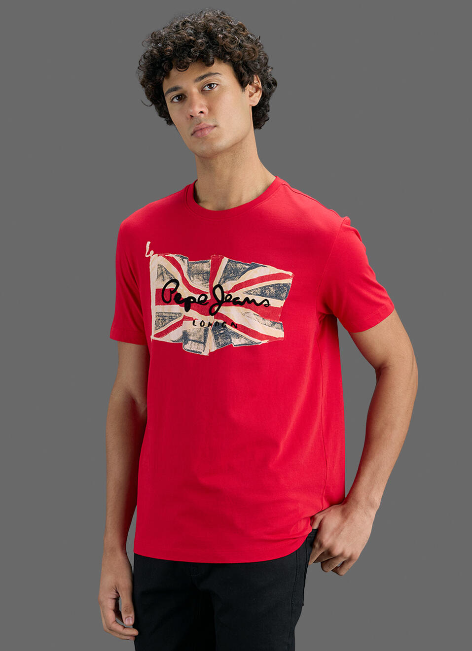 Men Red Slim Printed T-shirt, , large image number 7