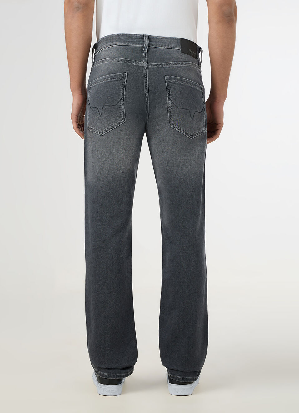 Men Grey Mid Rise Straight Fit Jeans, , large image number 3