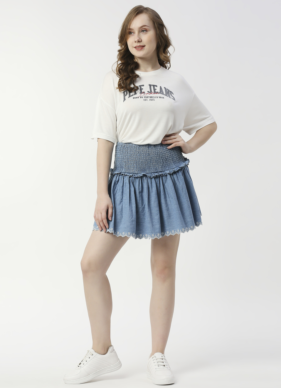 DOLLY DENIM MINI SKIRT, , large image number 0