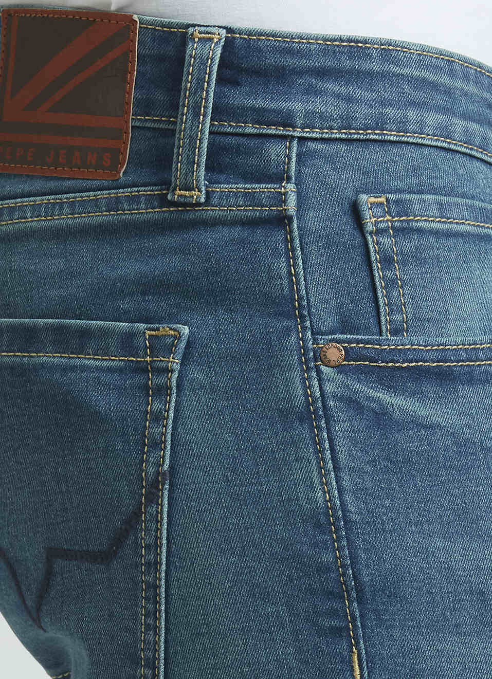 Vapour Blue Mid Rise Slim Jeans, , large image number 4