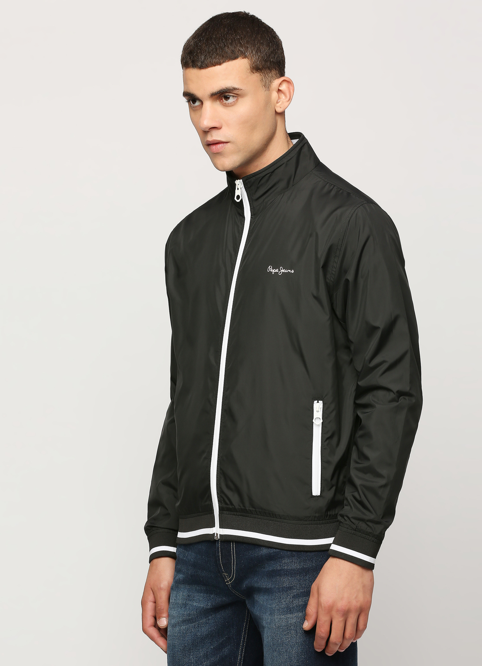 BLACK LIGHTWEIGHT FULL SLEEVE JACKET, , large image number 3