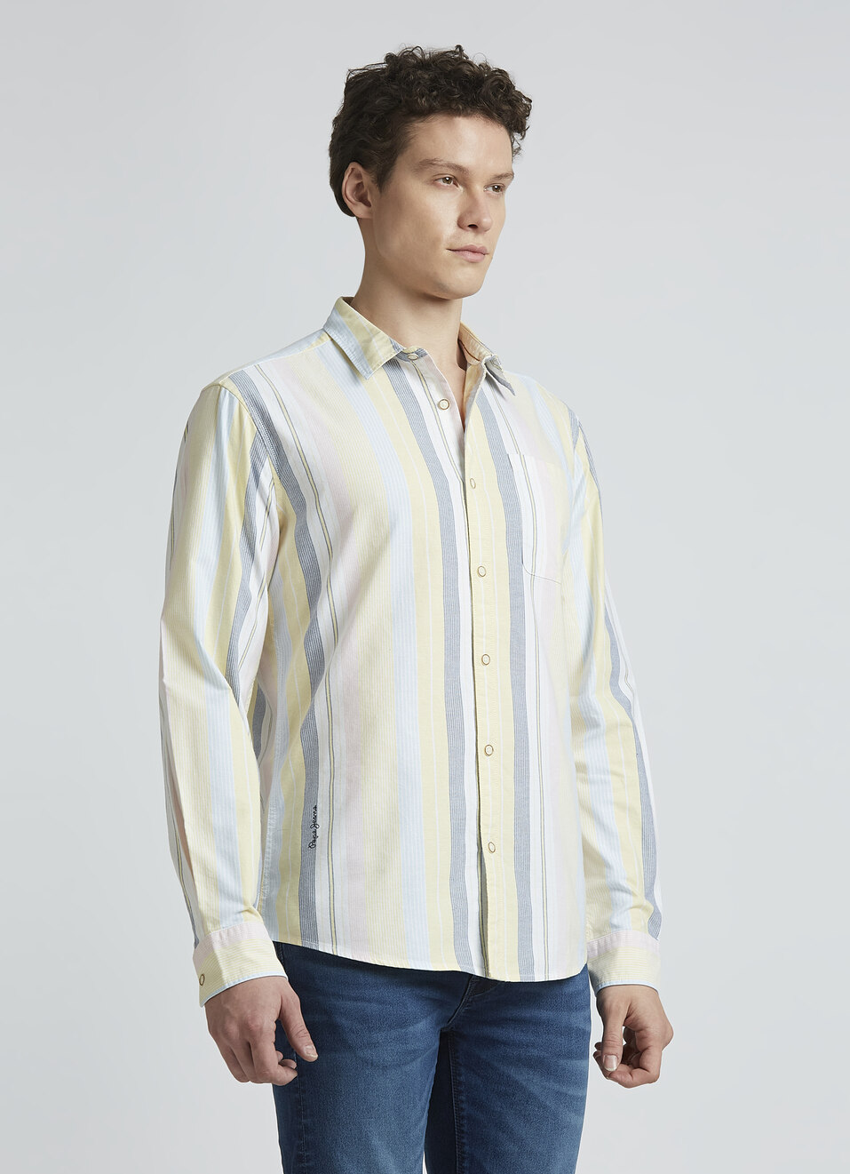 Yellow Stripes Full Sleeve Shirt, , large image number 3