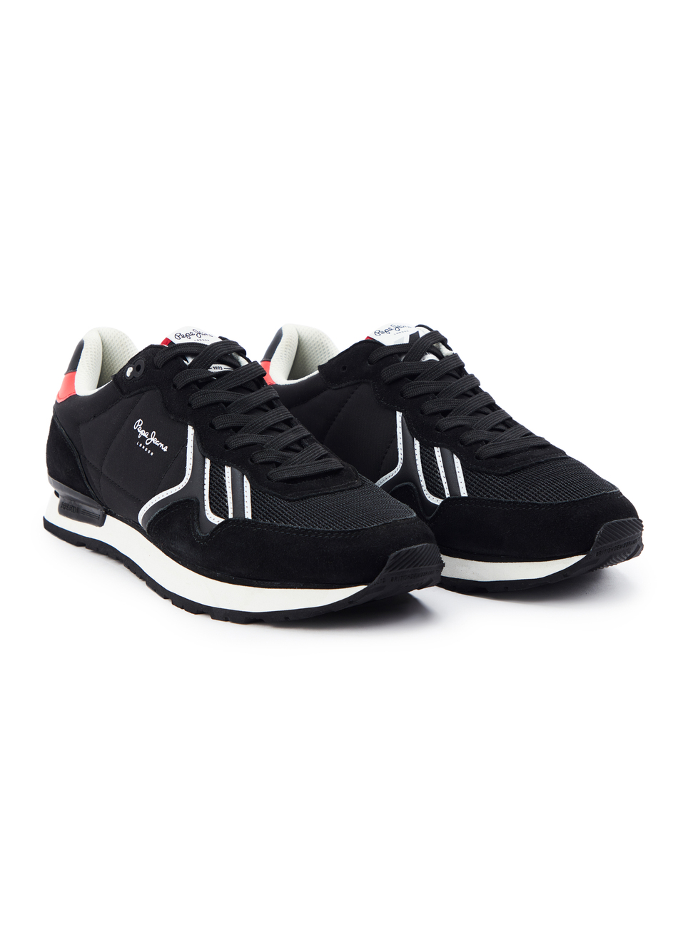 Black Retro Anti-skid Running Sneakers, , large image number 2