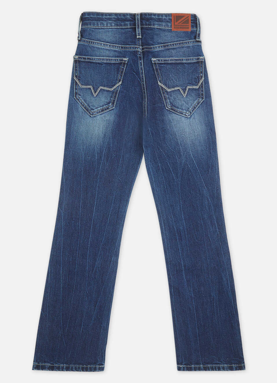 Boys Bootcut Blue Mid Waist Bootcut Leg Jeans, , large image number 1