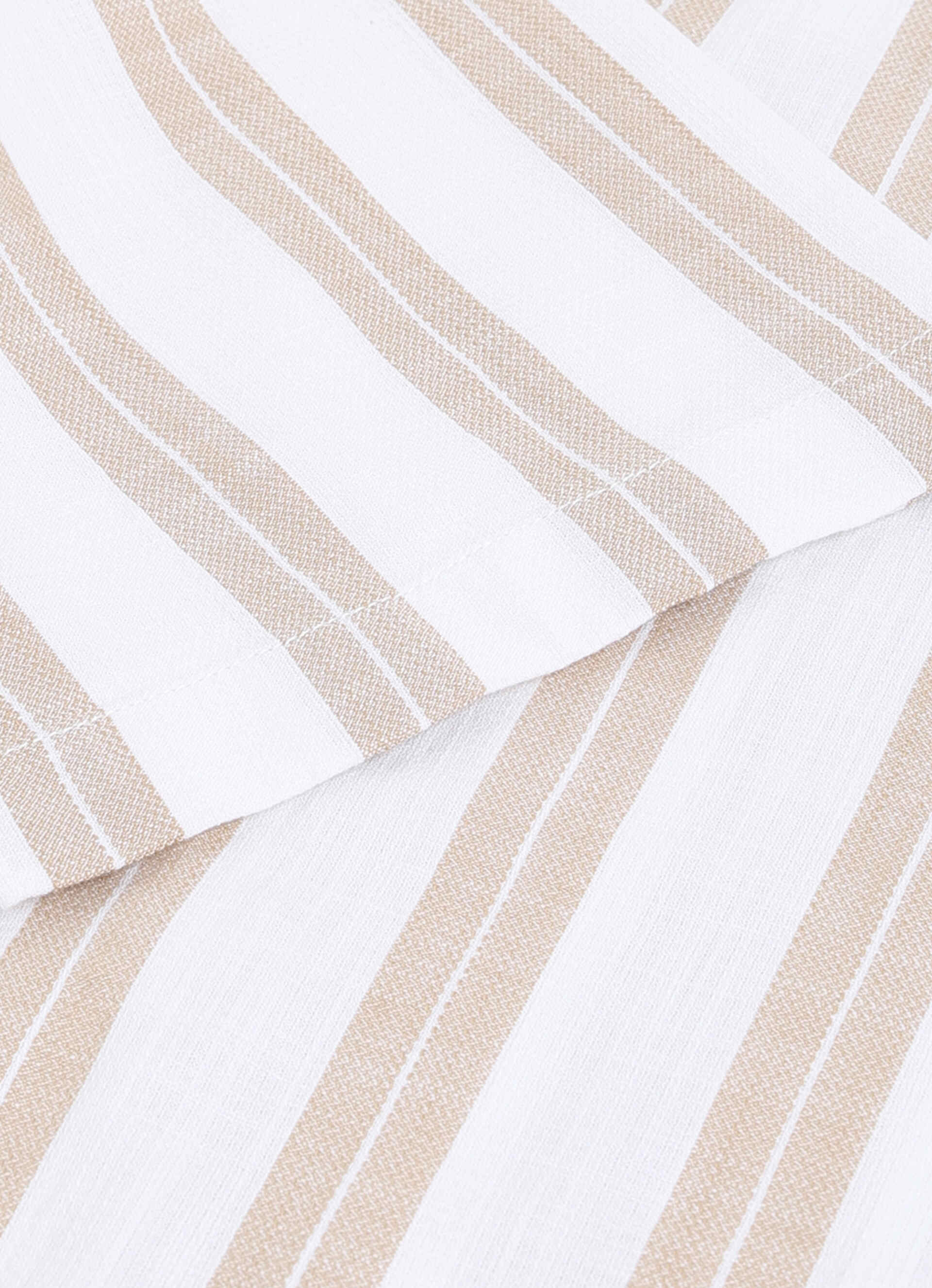 Men Beige Striped Resort Collar Shirt, , large image number 8