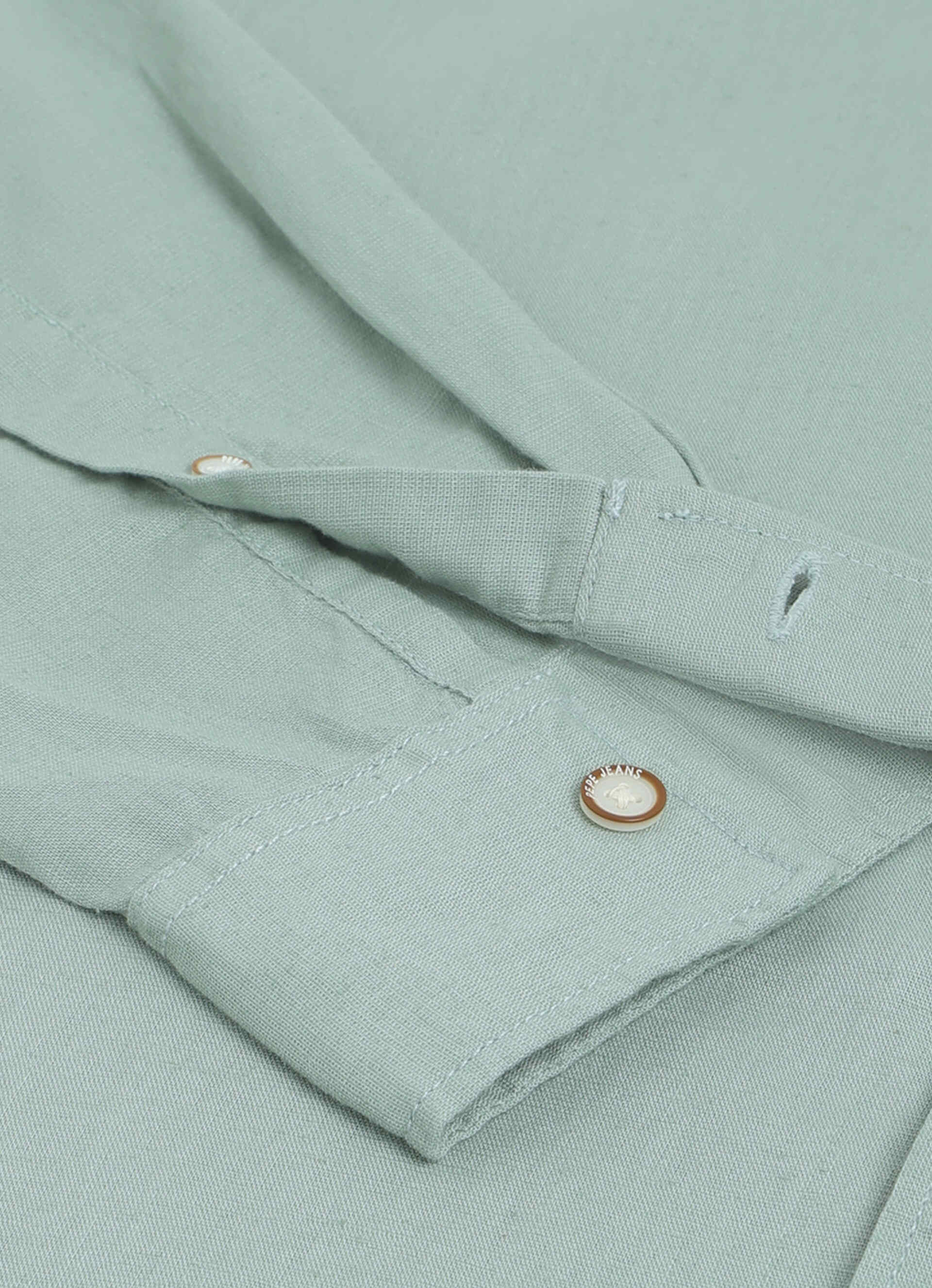 Men Green Solid Long Sleeve Shirt, , large image number 8