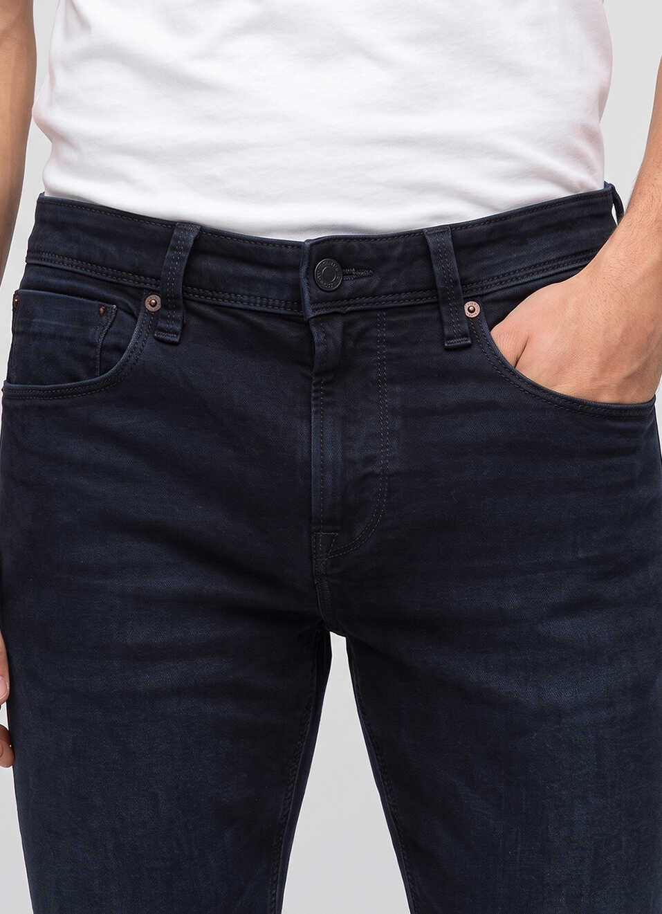 Men Black Stretchable Jeans, , large image number 4
