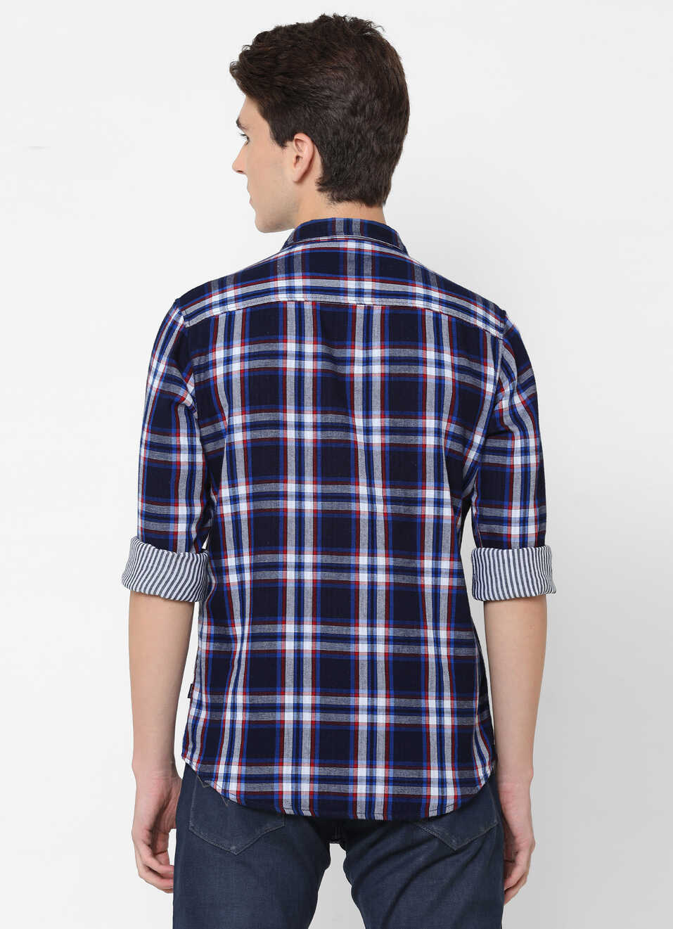 Preston Reversible Check And Stripe Shirt, , large image number 1