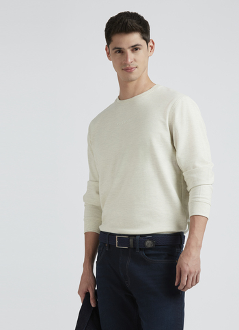 Ecru Full Sleeve Ottoman Sweatshirt