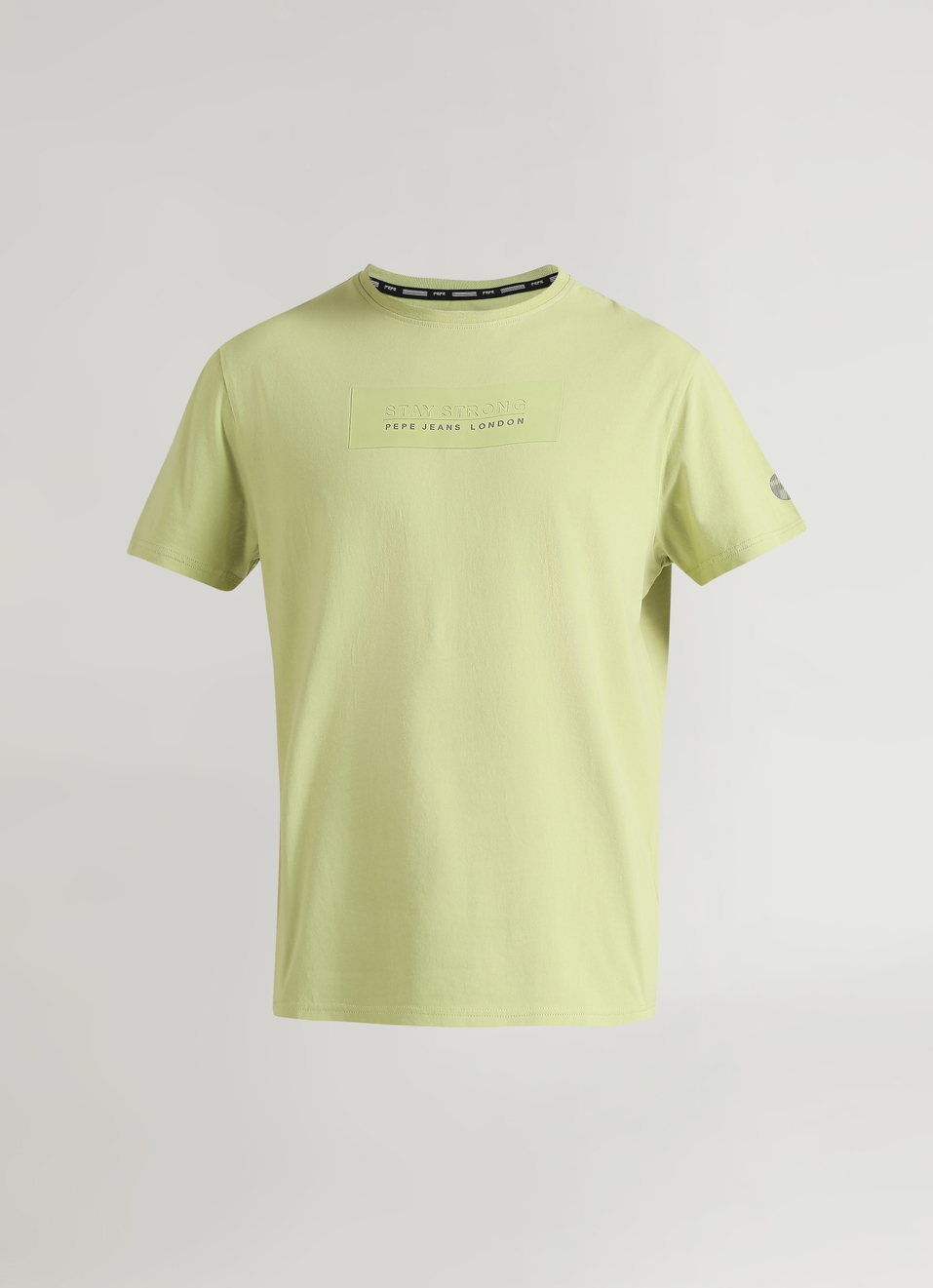 Pistachio Slogan Print Stretch T-shirt, , large image number 6