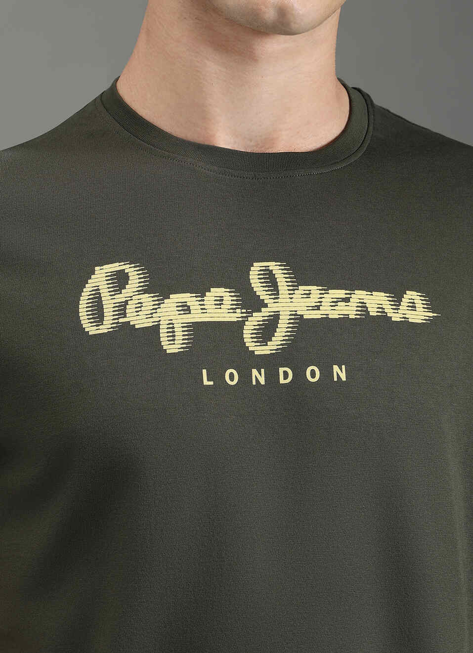 Men Green Graphic Slim Fit T-shirt, , large image number 1