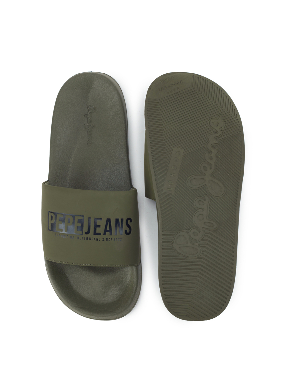 Green Logo Printed Anti-skid Beach Slides, , large image number 4