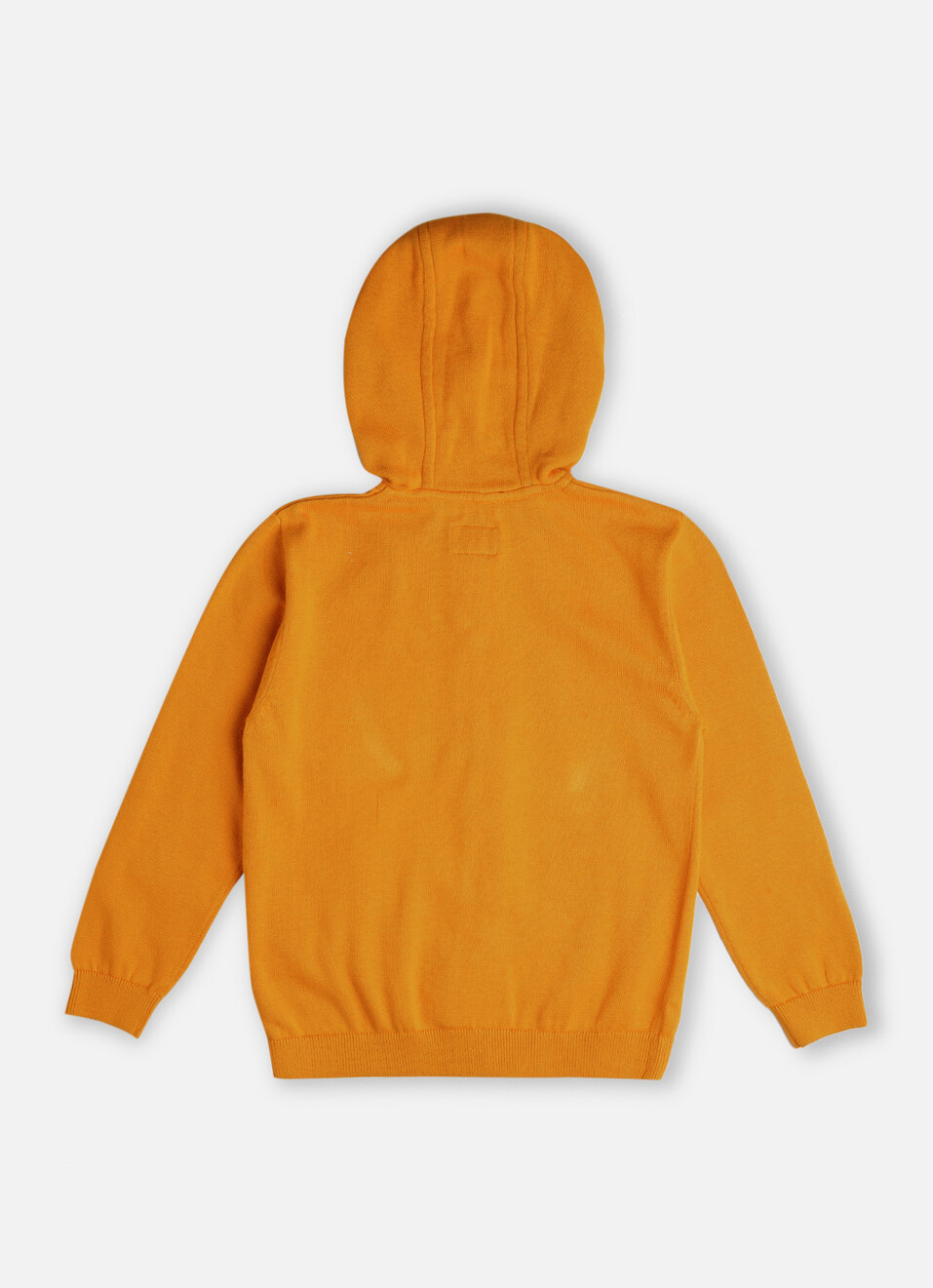 Boys Yellow Printed Lightweight Zip Thru Sweater, , large image number 1