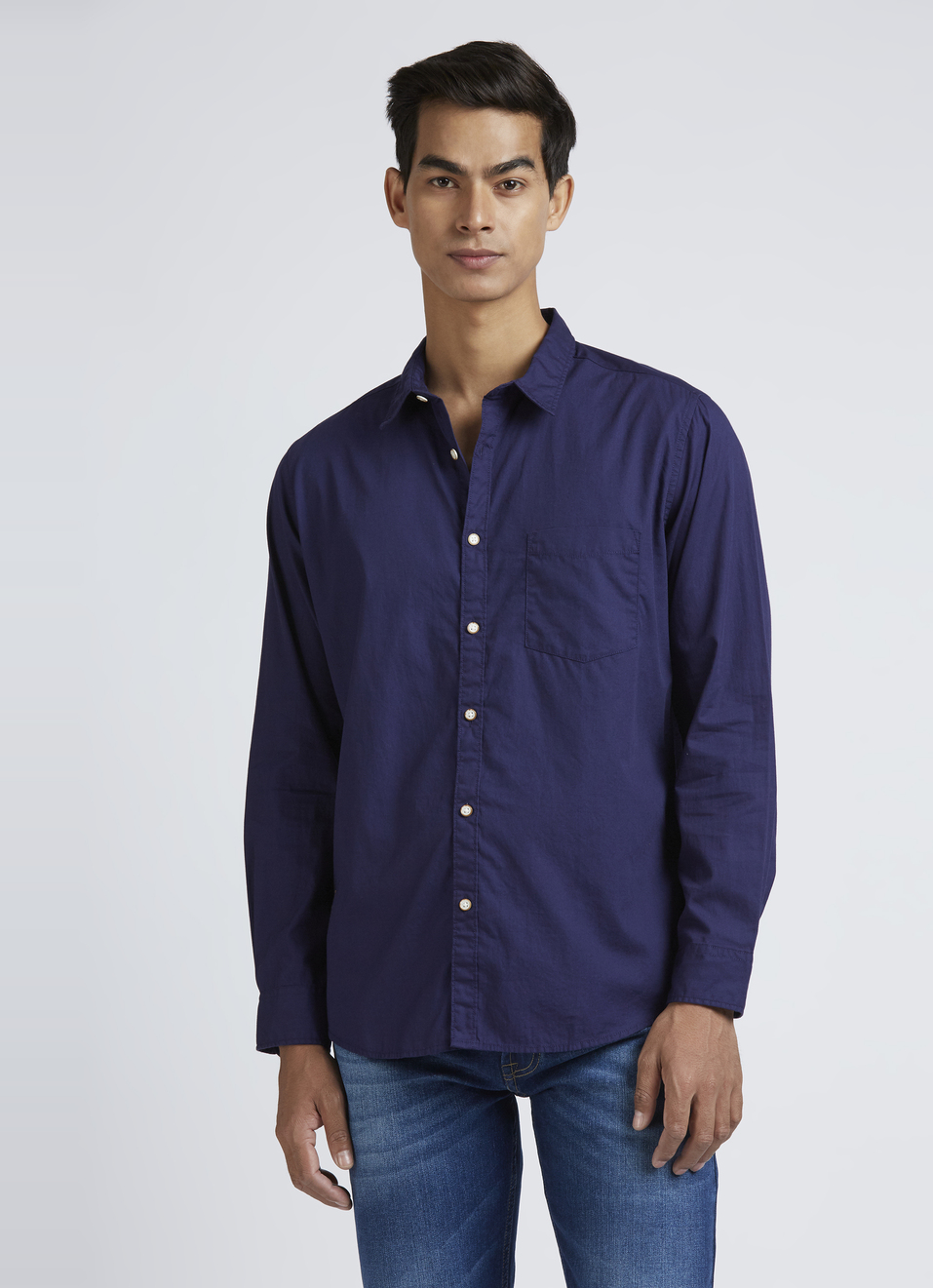 Navy Full Sleeve Shirt, , large image number 1