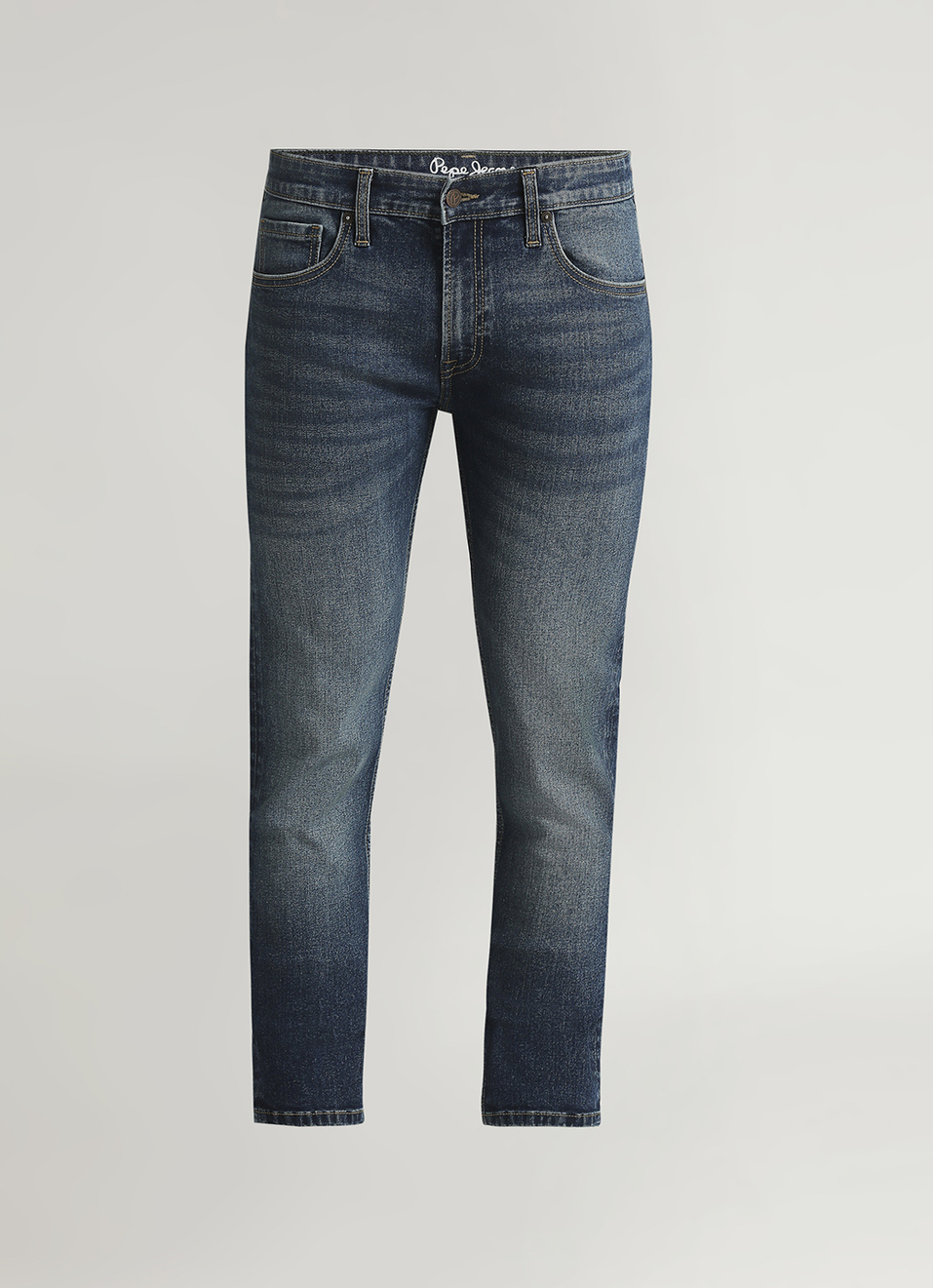 Vapour Dark Blue Mid Rise Slim Fit Jeans, , large image number 5
