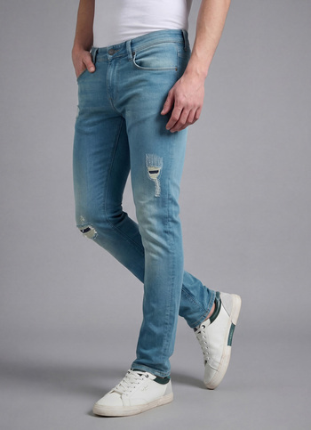Men Blue Mid Rise Slim Powerflex Extra Stretchable Jeans