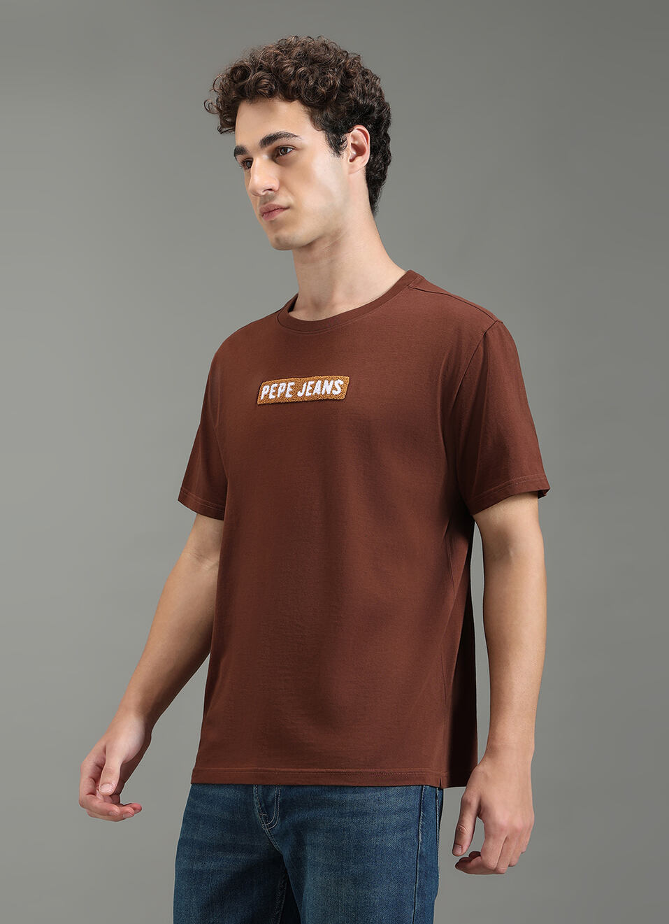 Men Brown Graphic Relaxed Fit T-shirt, , large image number 7