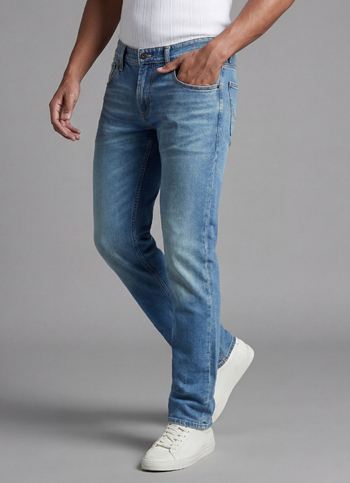 Danial Blue Low Rise Tapered Jeans