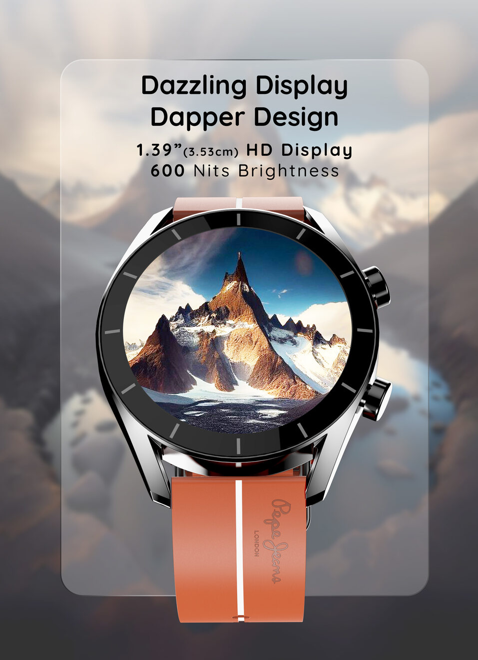 Pepe X Pebble 1.39" Bluetooth Calling Smartwatch, , large image number 1