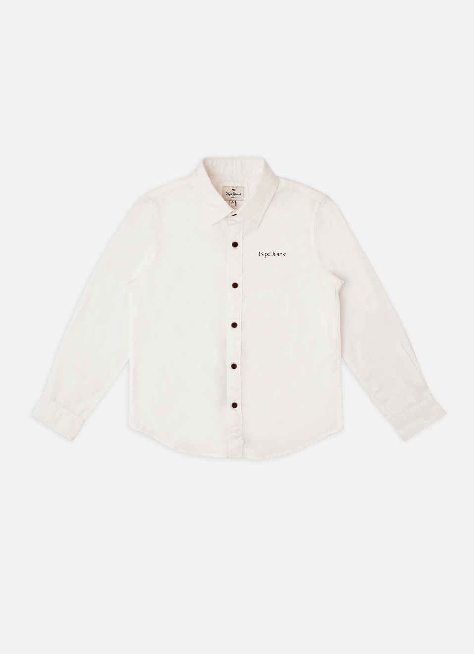Boys White Back Print Full Sleeve Shirt, , large image number 1