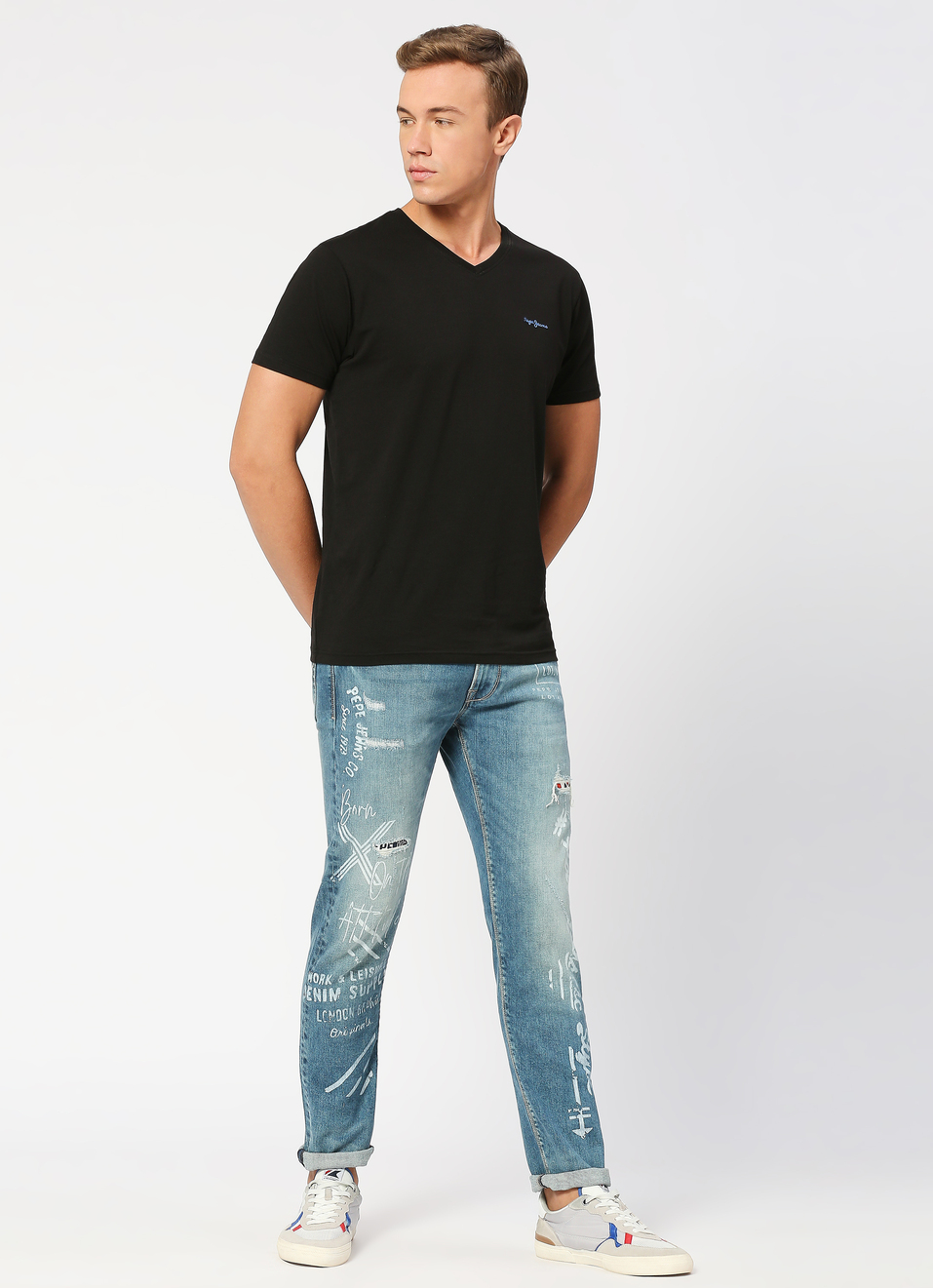 Tapered Vapour Tapered Fit Low Waist Jeans, , large image number 6