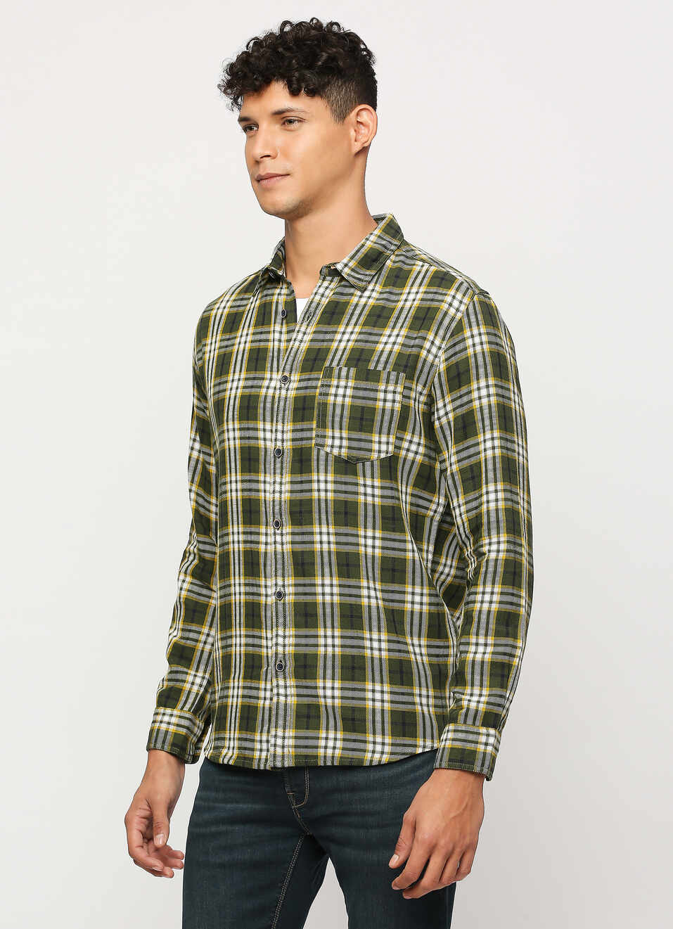 Green Checks Long Sleeve Shirt, , large image number 3