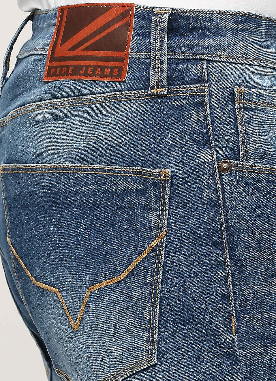 Holborne Light Blue Mid Rise Straight Fit Jeans, , large image number 4
