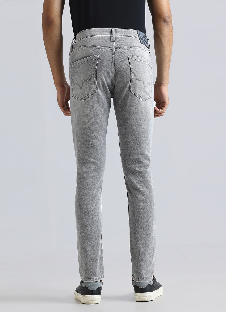 Danial Grey Low Waist Tapered Jeans, , large image number 3