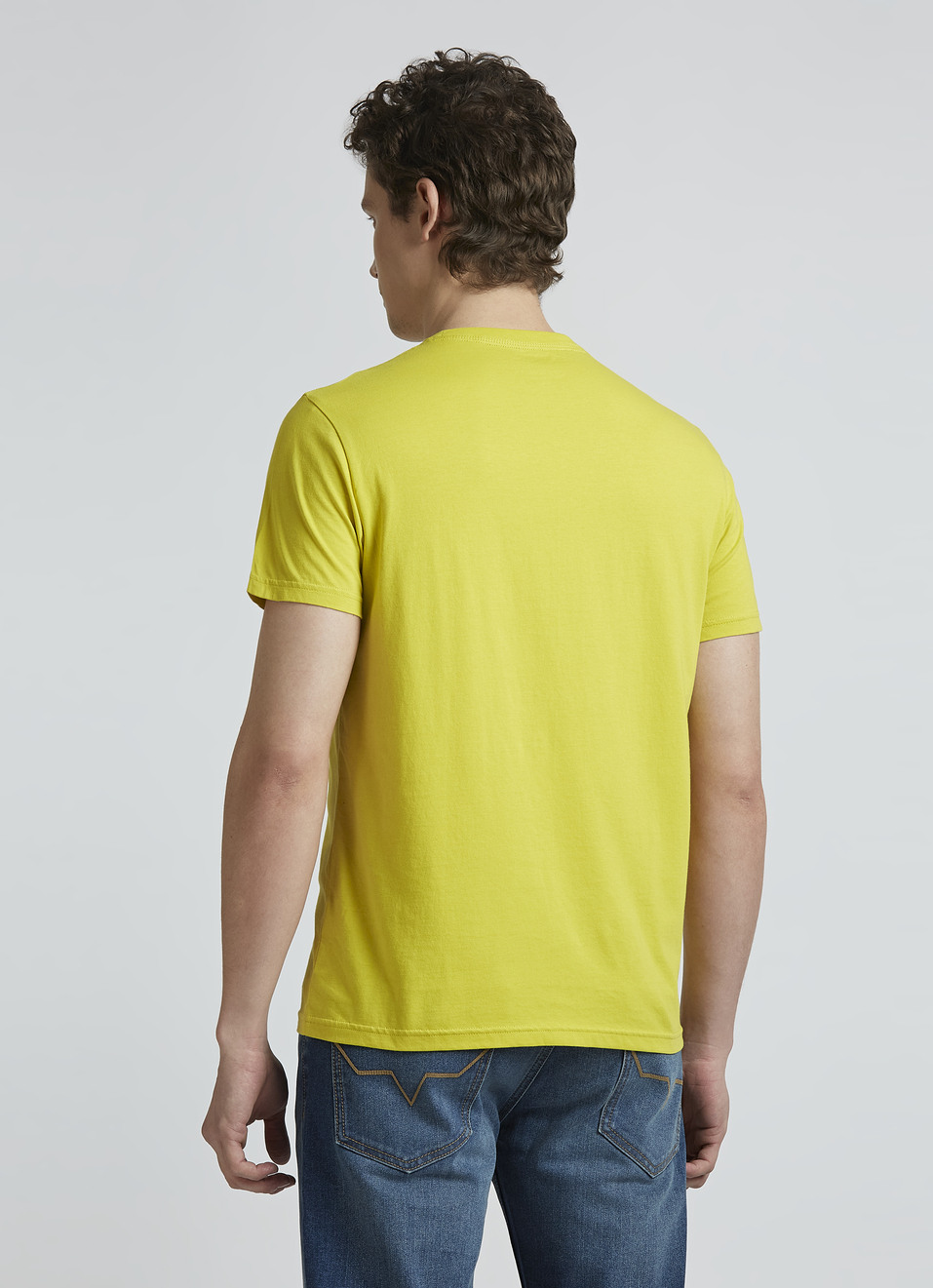 Yellow Graphic Print Short Sleeve T-shirt, , large image number 2