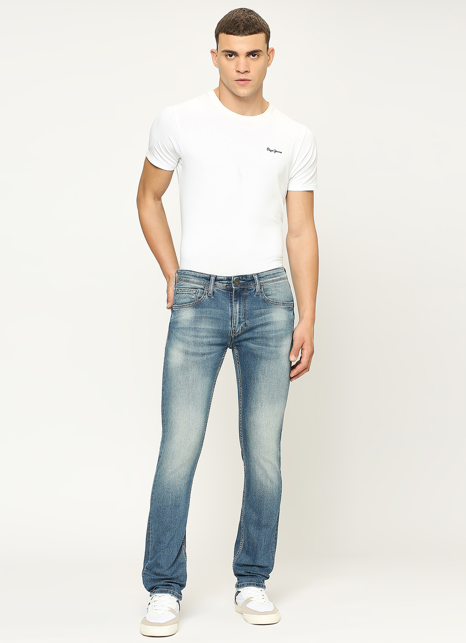Vapour Slim Fit Mid Waist Jeans, , large image number 1