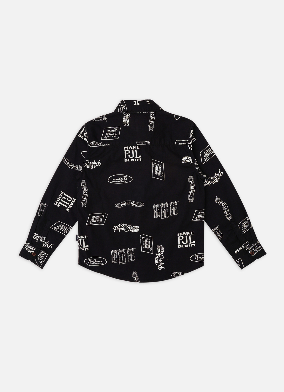 Boys White Printed Full Sleeve Shirt, , large image number 1