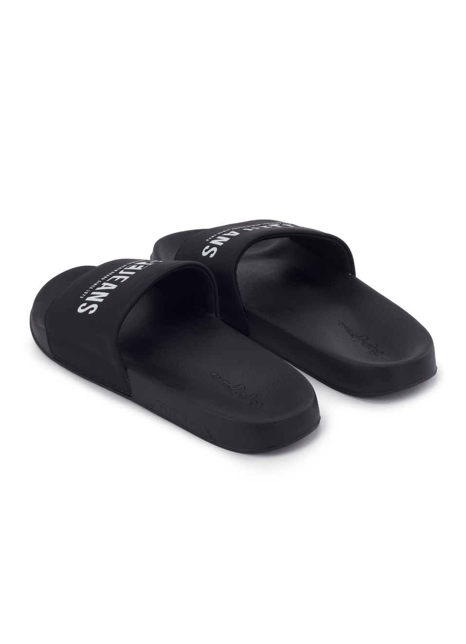Black Logo Printed Anti-skid Beach Slides, , large image number 3
