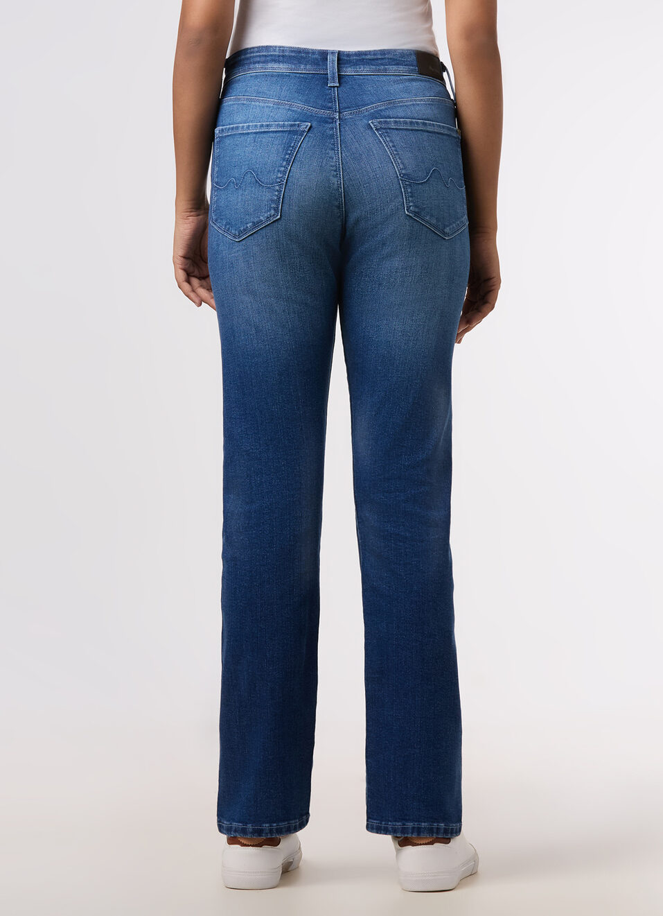 Women Blue High Rise Straight Stretchable Jeans , , large image number 2