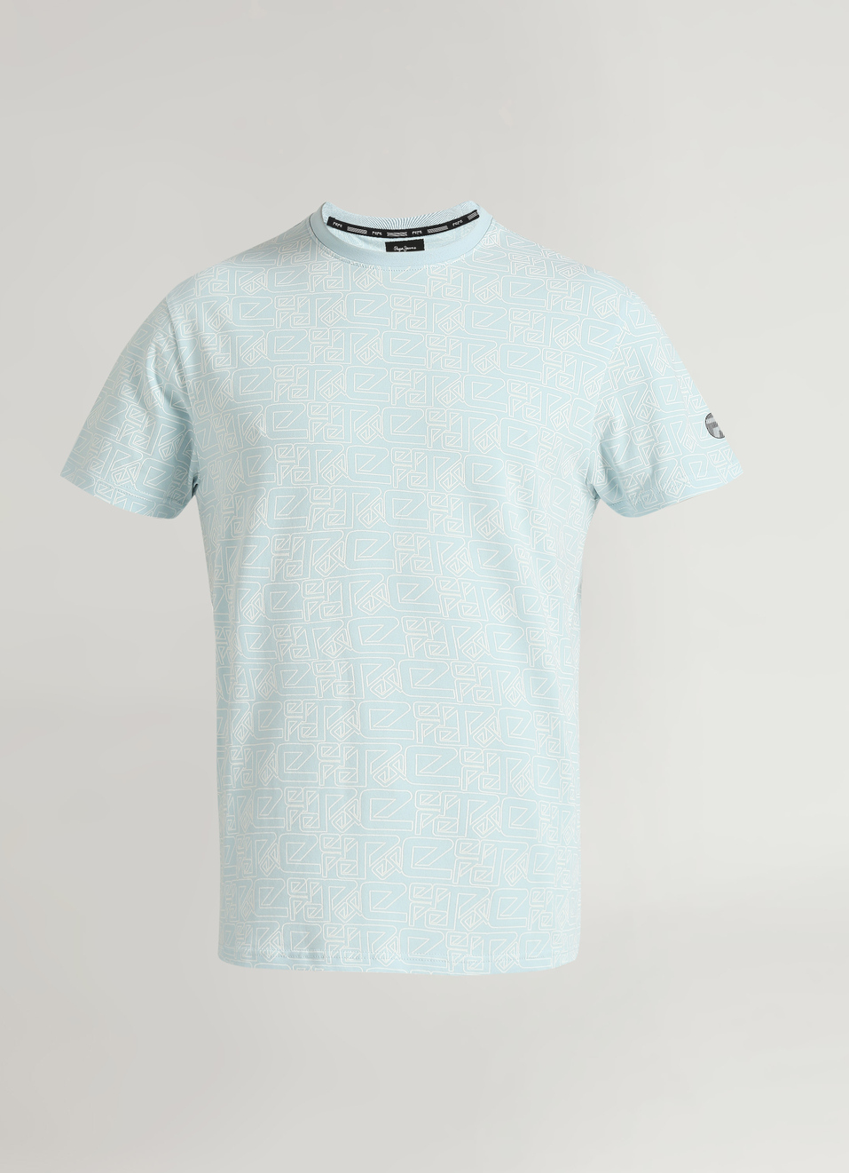 Pale Typographic Over Print Short Sleeve T-shirt, , large image number 6