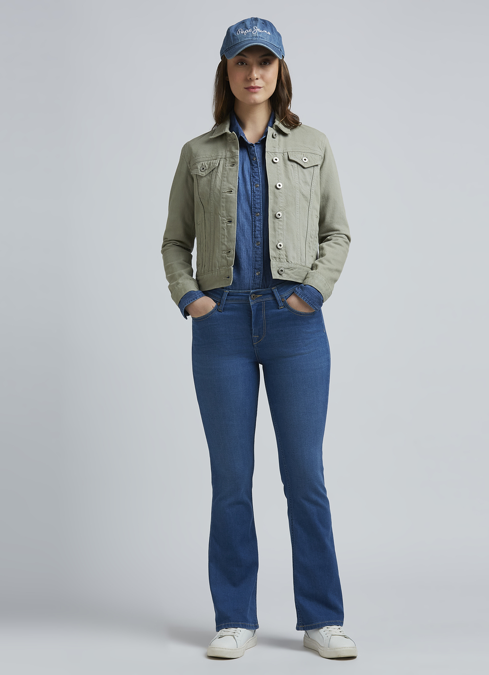 Green Full Sleeve Denim Jacket, , large image number 5