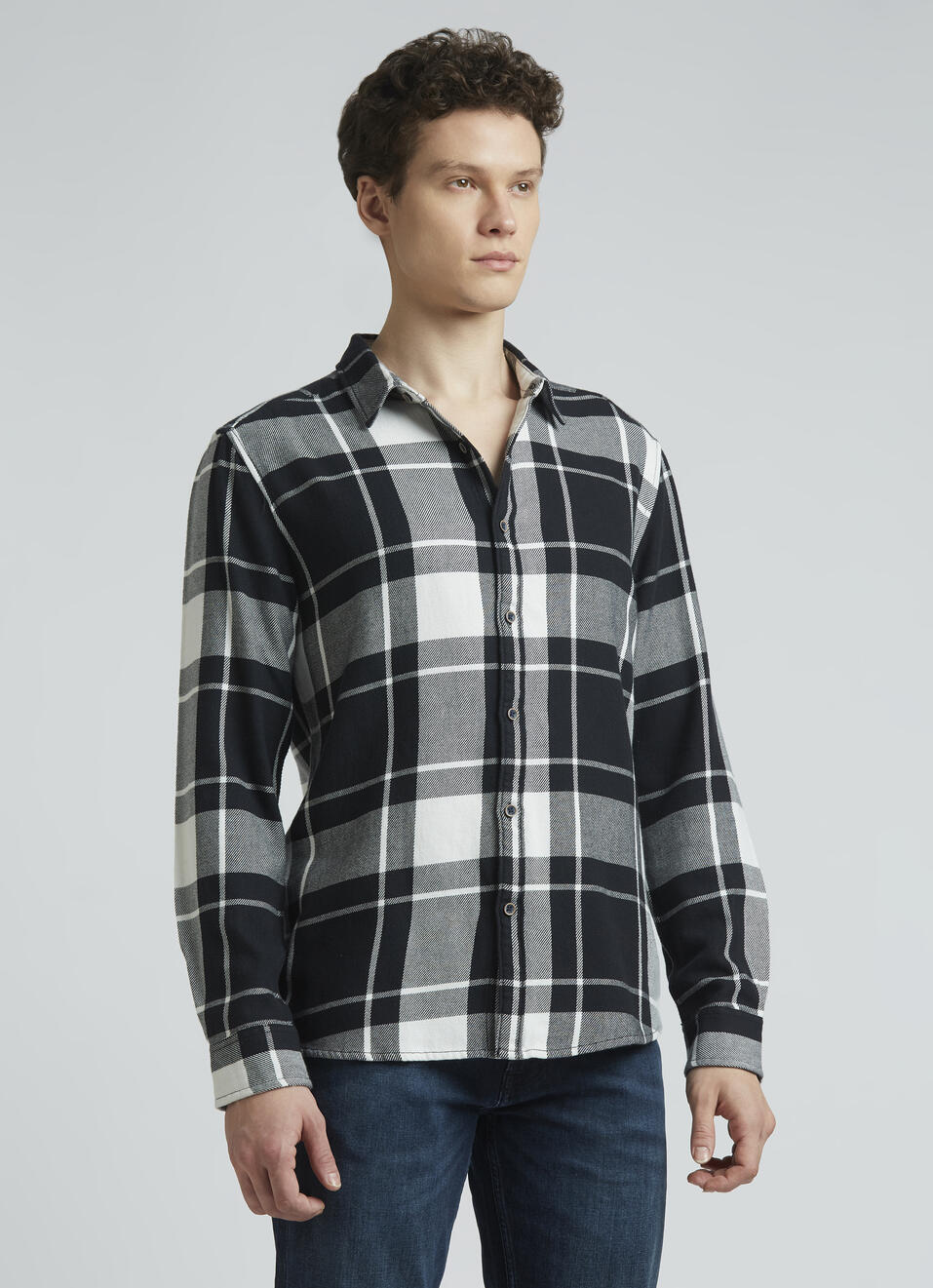 Black Checks Full Sleeve Shirt, , large image number 3