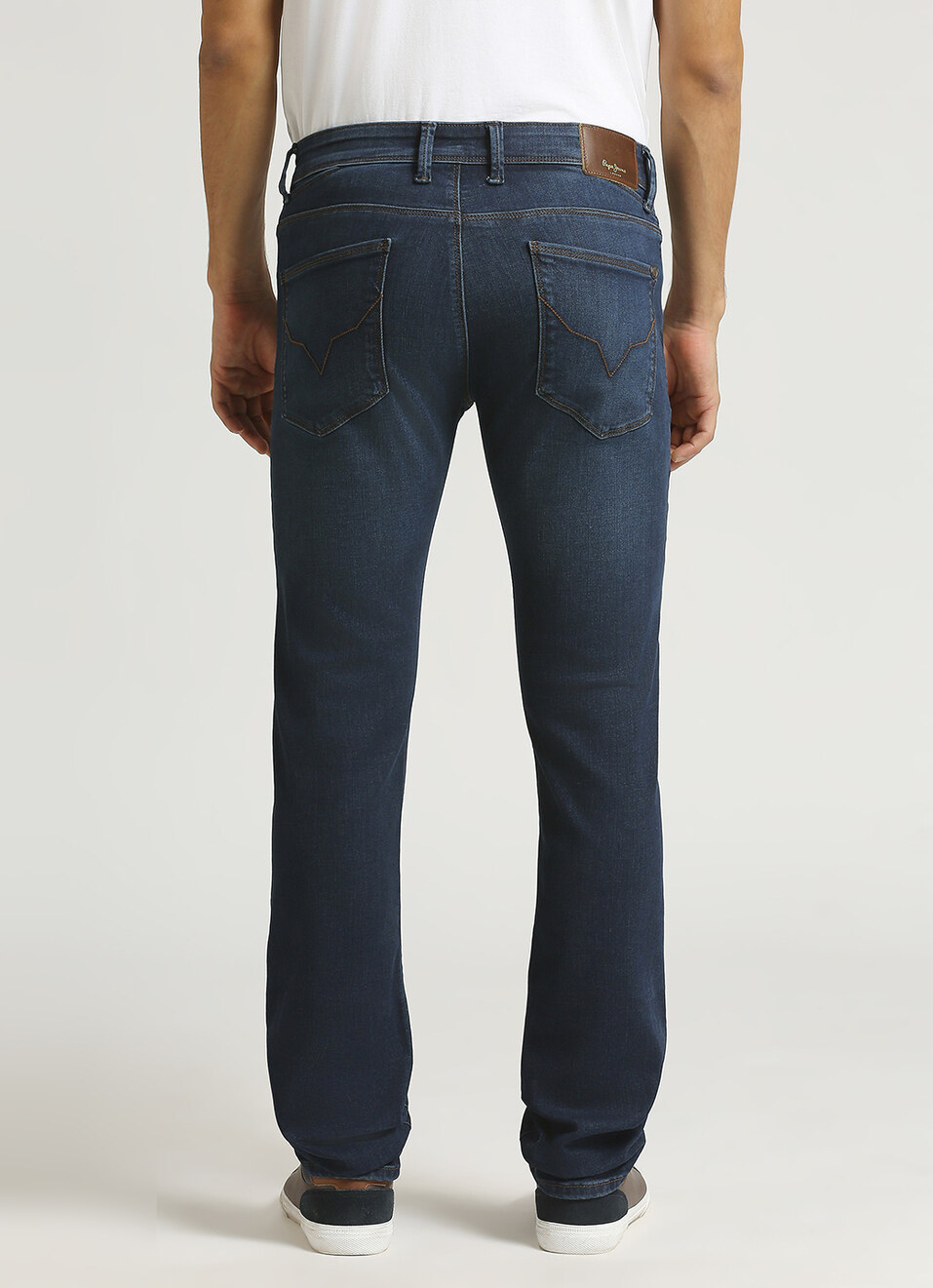 Vapour Dark Blue Mid Rise Slim Fit Powerflex Jeans, , large image number 3