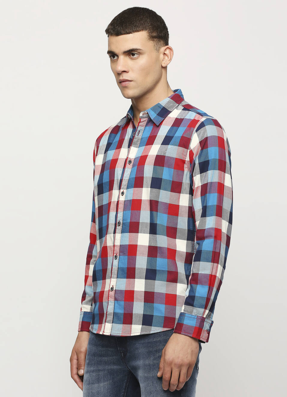 Blue Checks Long Sleeve Shirt, , large image number 3