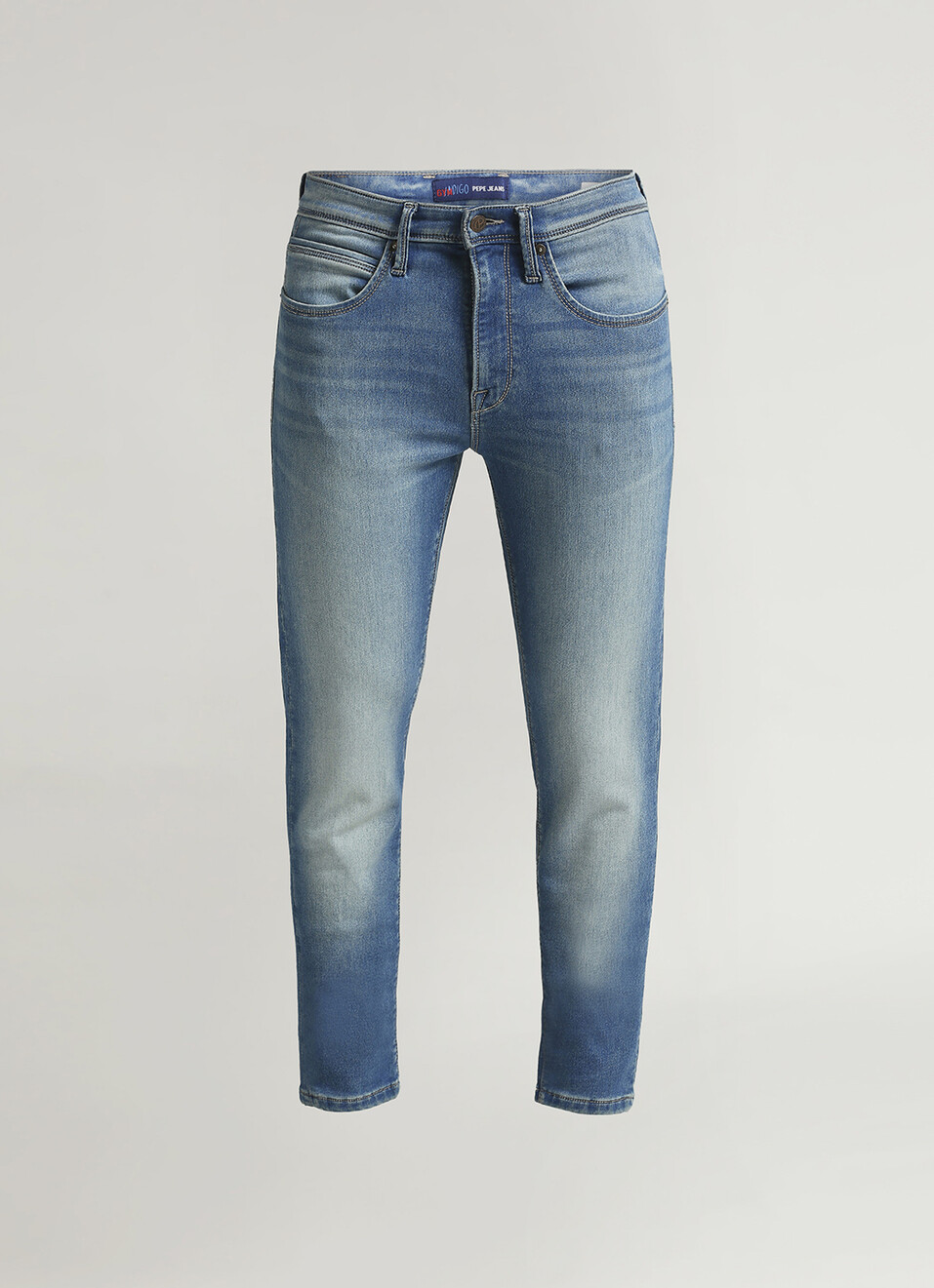 Chinox Blue Mid Rise Skinny Gymindigo Jeans, , large image number 5