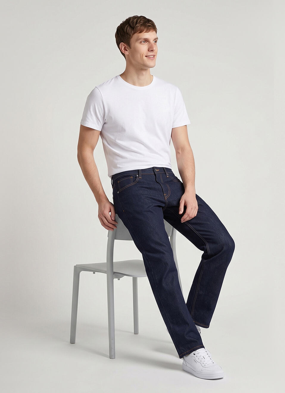 Men Raw Stretchable Bootcut Jeans, , large image number 1