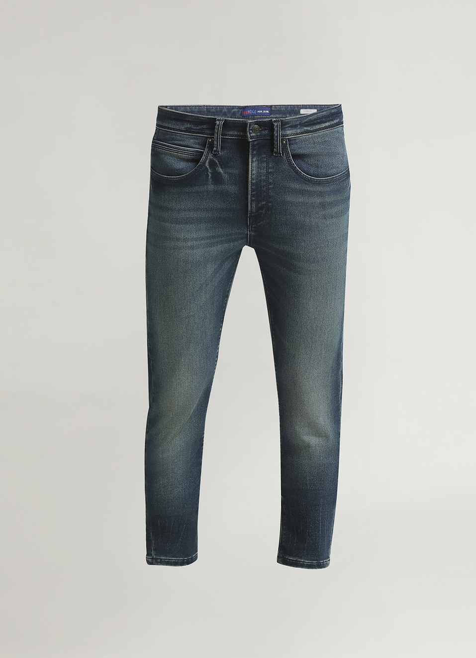 Chinox Dark Blue Mid Rise Skinny Gymindigo Jeans, , large image number 6