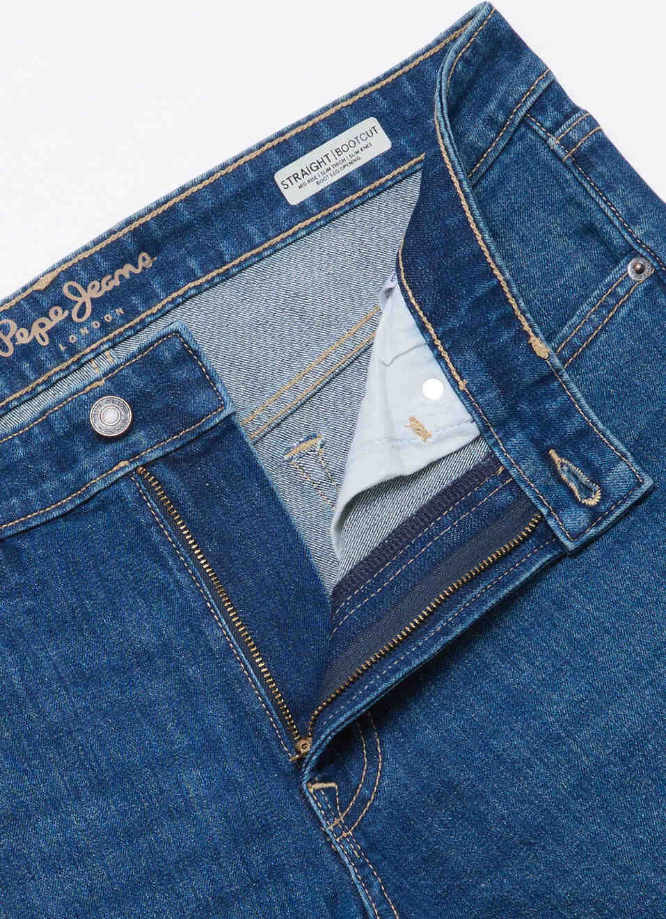 Men Blue Straight Fit Mid Rise Jeans, , large image number 6