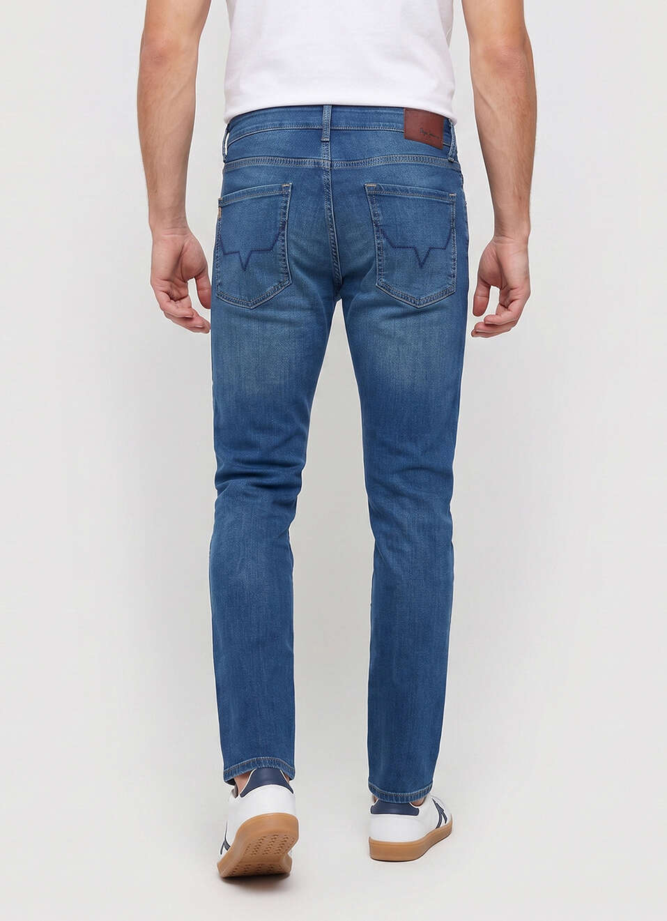 Men Blue Slim Fit Mid Rise Stretchable Jeans, , large image number 3