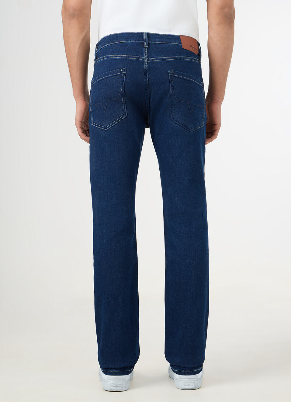 Men Blue Mid Rise Straight Fit Jeans, , large image number 3