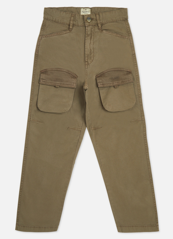 Boys Brown Over Dyed Cargos