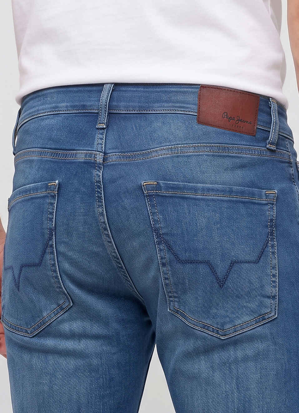 Men Blue Slim Fit Mid Rise Stretchable Jeans, , large image number 5